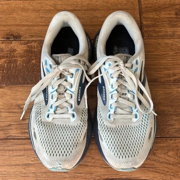 Brooks Adrenaline GTS 23 Road Running Shoes Light Gray Blue Womens Size 8.5 - Picture 8 of 10